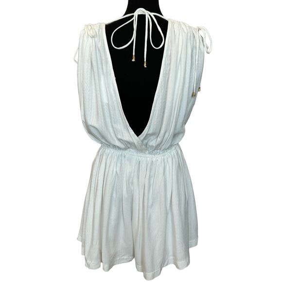 New ~ HYFVE  ~ Stunning! Ruched Surplice Romper Size L - Picture 3 of 6